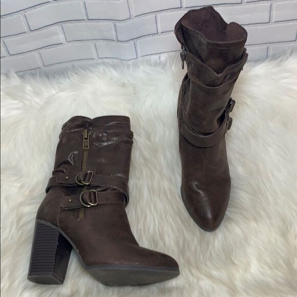 Carlos Santana Paisley Strappy Mid Calf Boots Sz 7 - Picture 1 of 6